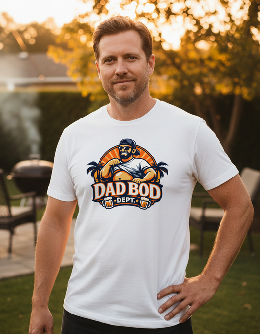 Official Dad Bod Logo Tee - White