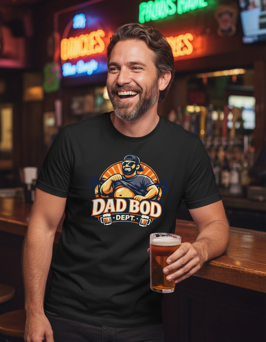 Official Dad Bod Logo Tee - Black