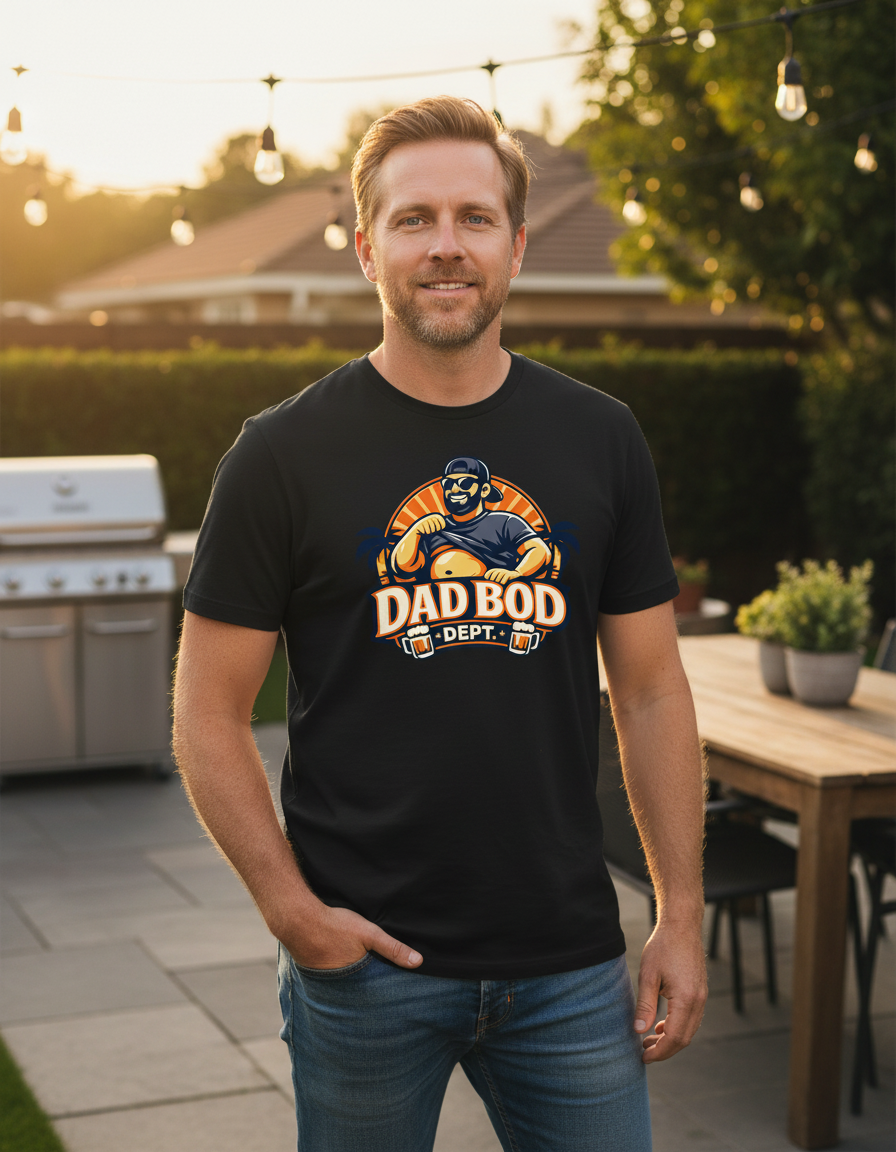 Official Dad Bod Logo Tee - Black