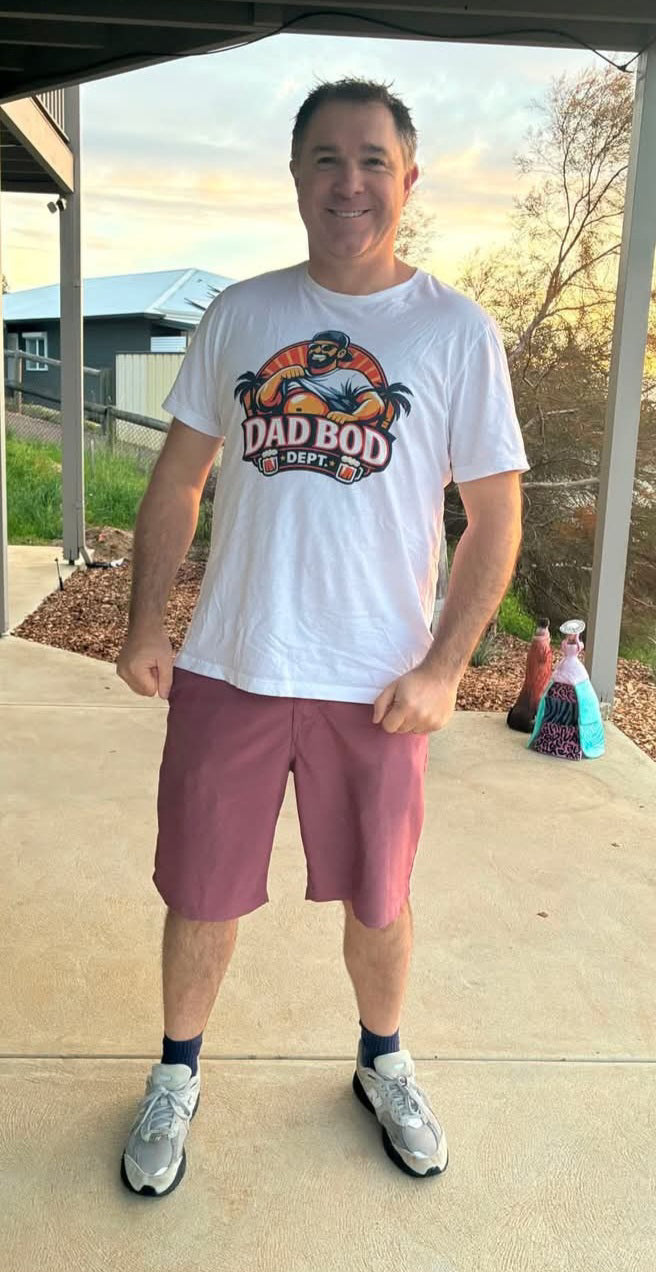 Official Dad Bod Logo Tee - White