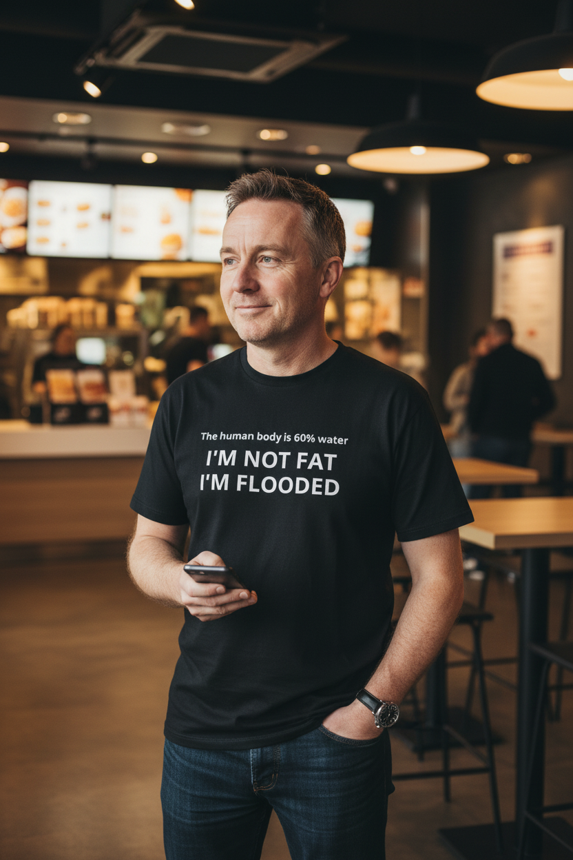 I’m Not Fat, I’m Flooded – Funny Dad Tee