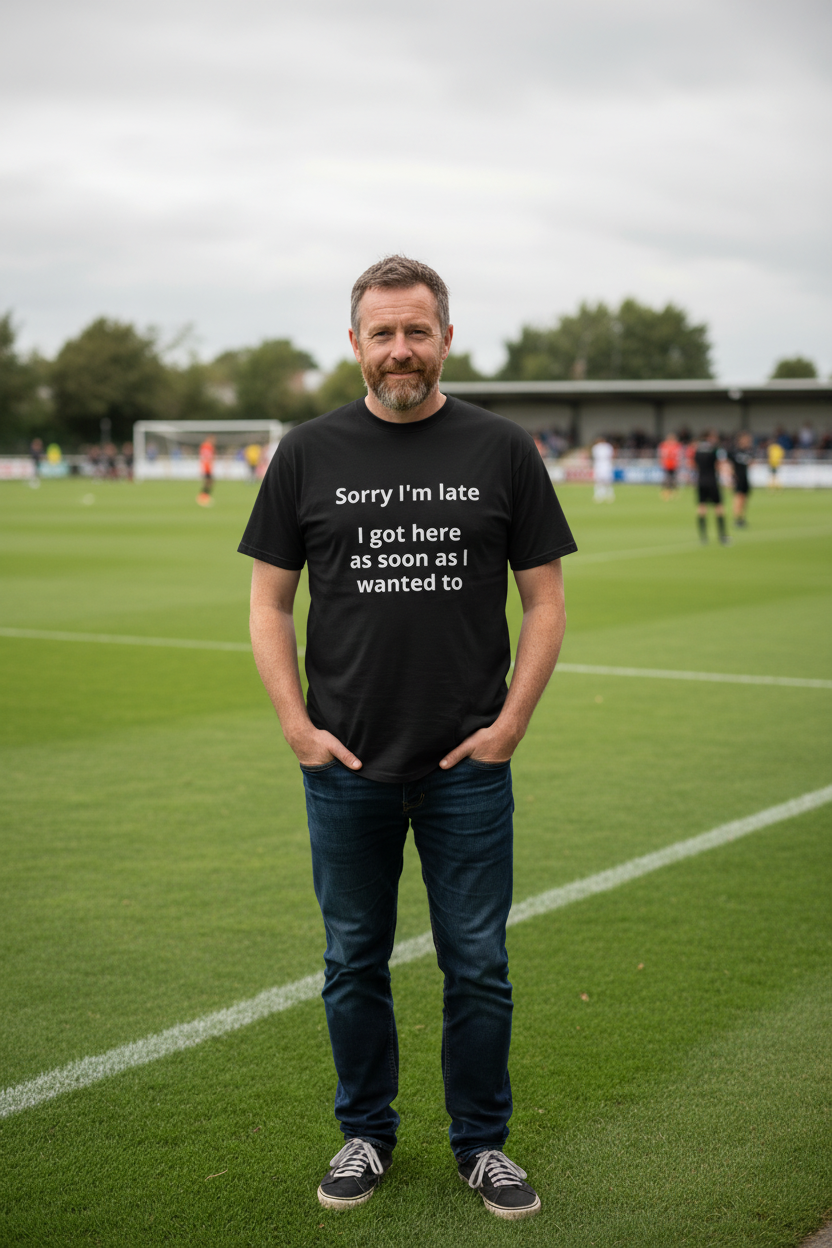 Sorry I’m Late – Funny Quick Laughs Tee
