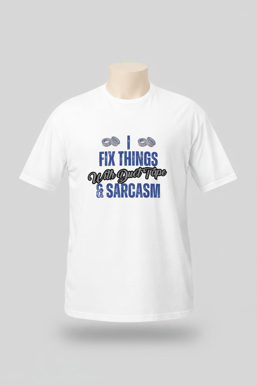 Fix Things With Duct Tape & Sarcasm – Quick Laughs Tee