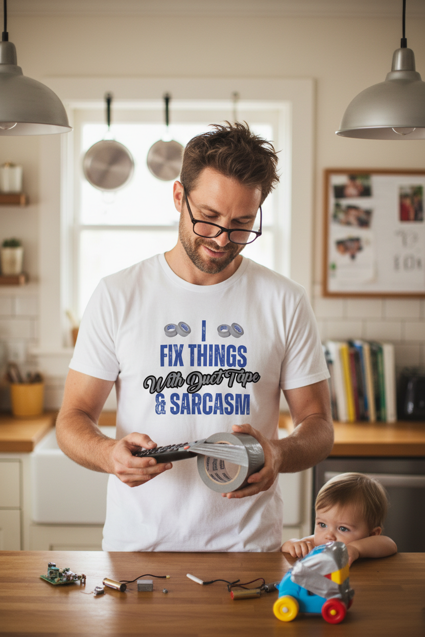 Fix Things With Duct Tape & Sarcasm – Quick Laughs Tee